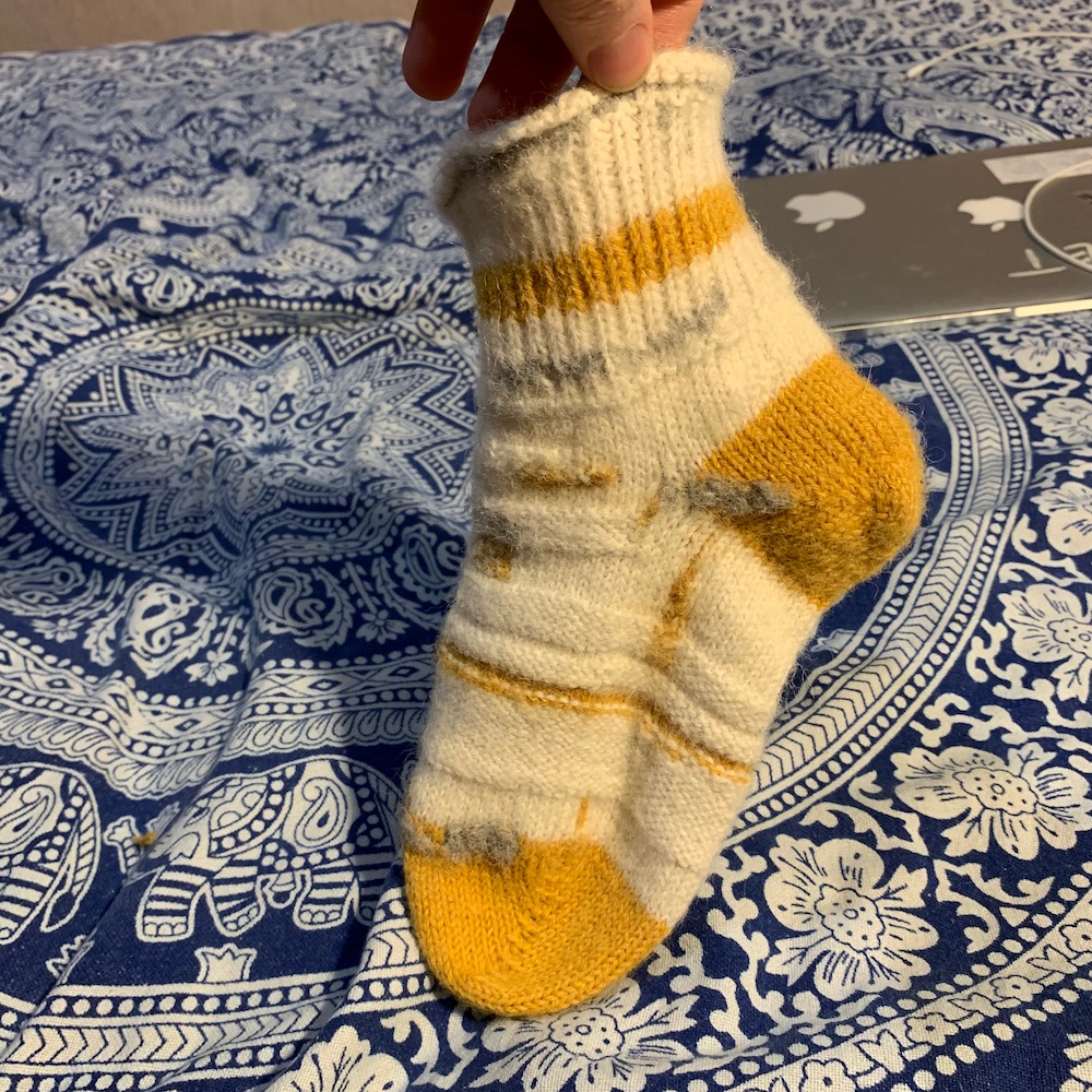 first sock